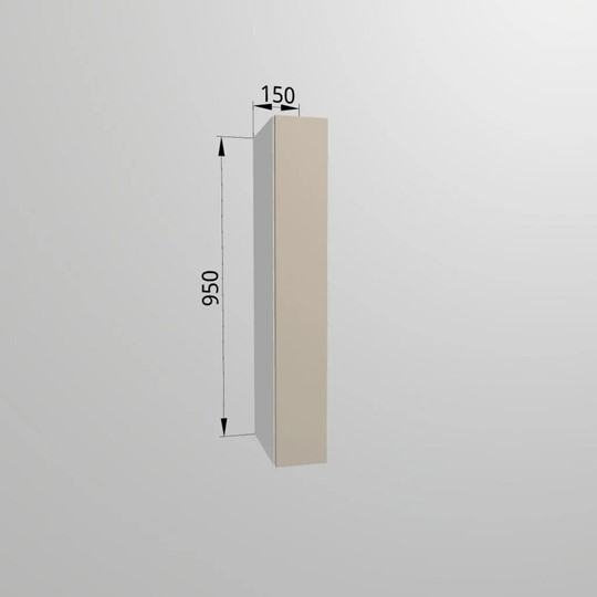 Шкаф настенный В9 15, Сатин/Белый в Артеме - изображение 1