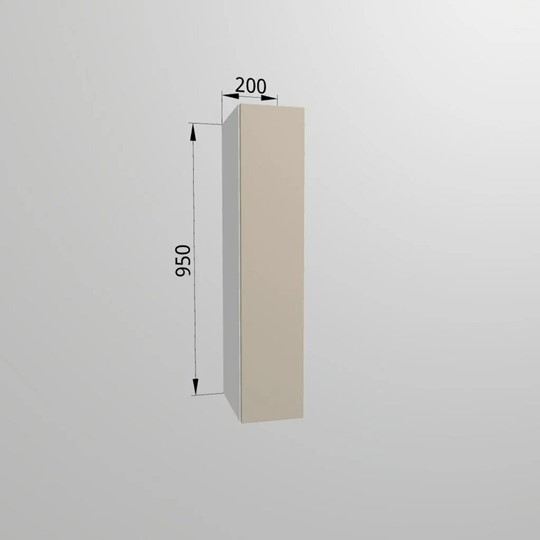 Навесной кухонный шкаф В9 20, Сатин/Белый в Артеме - изображение 1