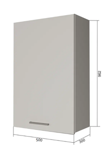 Навесной кухонный шкаф В9 50, МДФ Графит/Белый в Находке