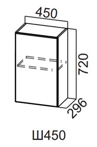 Навесной кухонный шкаф Вельвет Ш450/720 в Находке