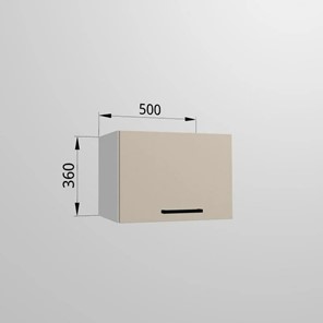 Навесной кухонный шкаф ВГ 50, Сатин/Белый в Артеме - предосмотр 1