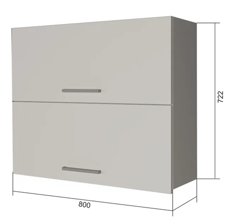Настенный шкаф ВГ2 80, Сатин/Белый в Артеме - изображение