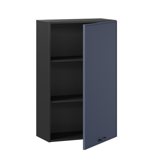 Шкаф кухонный высокий 600 Индиго ЛД 298.450.000.154, Чёрный/Тёмно-синий во Владивостоке - изображение 1