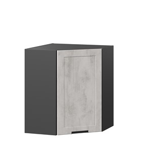 Угловой кухонный шкаф 600 Джамис ЛД 296.610.000.074, Чёрный/Белый камень в Находке