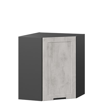 Угловой кухонный шкаф 600 Джамис ЛД 296.610.000.074, Чёрный/Белый камень во Владивостоке - изображение