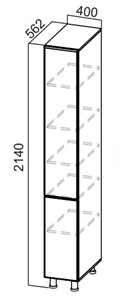 Шкаф-пенал распашной Стайл, П400г(2140), МДФ в Артеме