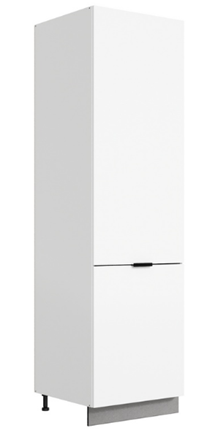 Шкаф-пенал Стоун L600 под холодильник (2 дв.гл.) (белый/джелато софттач) во Владивостоке - изображение