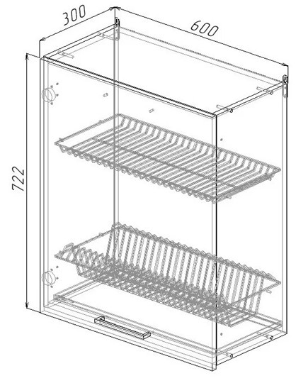 Навесной шкаф ВС7 60, Антрацит/Антрацит в Артеме - изображение 1