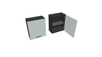 Сушильный шкаф для посуды ВС7 60, Белое гладкое Ламарти/Антрацит в Артеме