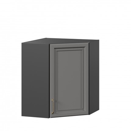 Навесной угловой шкаф Джелатто 600 ЛД 241.610.000.158, Черный/Оникс серый во Владивостоке - изображение