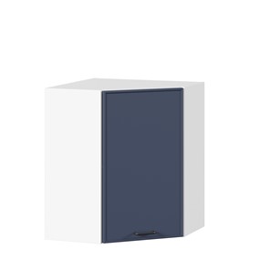 Настенный угловой шкаф Индиго ЛД 298.610.000.116, Белый/Тёмно-синий во Владивостоке - предосмотр