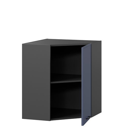 Шкаф кухонный угловой Индиго ЛД 298.610.000.158, Чёрный/Тёмно-синий в Находке - изображение 1