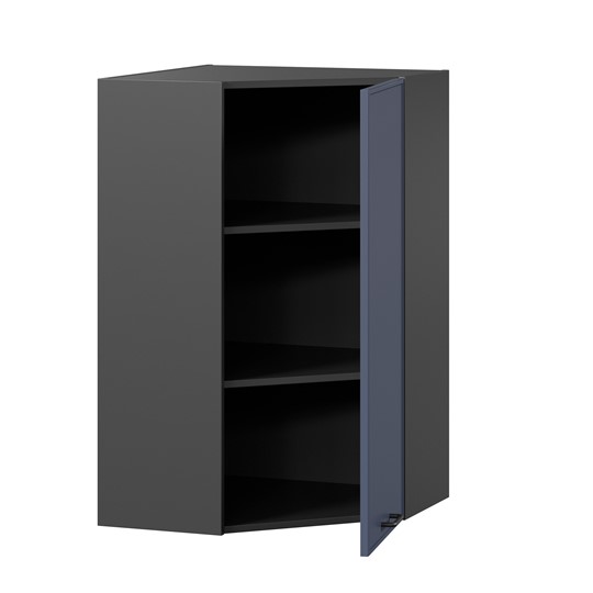 Шкаф кухонный угловой высокий Индиго ЛД 298.620.000.159, Чёрный/Тёмно-синий в Находке - изображение 1