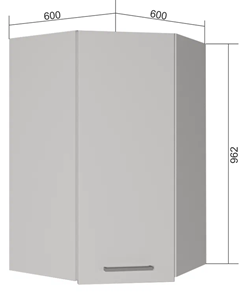 Кухонный шкаф угловой ВУ9, Антрацит/Белый в Артеме
