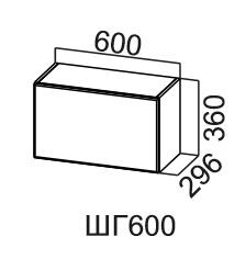 Настенный шкаф Модус, ШГ600/360, фасад "галифакс табак" в Артеме - предосмотр