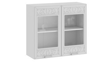 Навесной кухонный шкаф Долорес 1В8С (Белый/Сноу) в Артеме