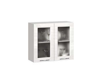 Кухонный шкаф Анастасия 800 стекло 006.561.000 белый глянец в Артеме