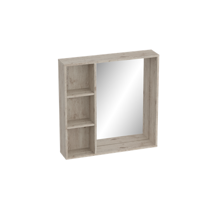 Зеркало с полкой Фан 800, Дуб Банифацай/Мокко в Артеме - изображение