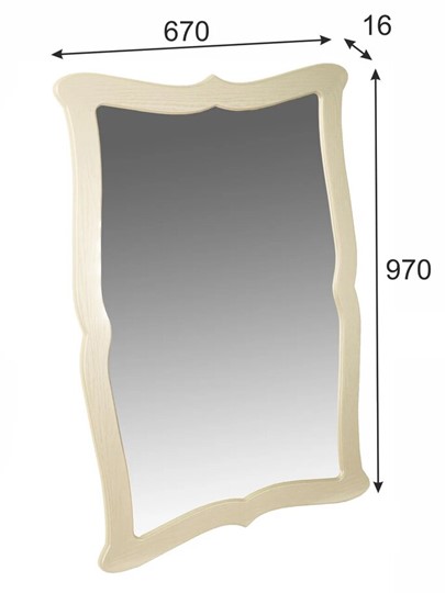 Зеркало настенное Берже 23 (слоновая кость) в Артеме - изображение 5