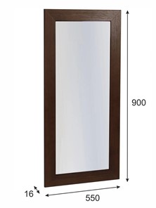 Зеркало настенное Берже 24-90 (темно-коричневый) в Артеме - предосмотр 3