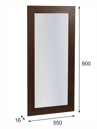 Зеркало настенное Берже 24-90 (темно-коричневый) в Артеме - изображение 3