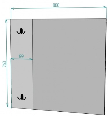 Навесное зеркало Лофт Z10, Белый в Уссурийске - изображение 1