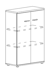 Шкаф средний закрытый Albero (78х36,4х119,4) в Артеме