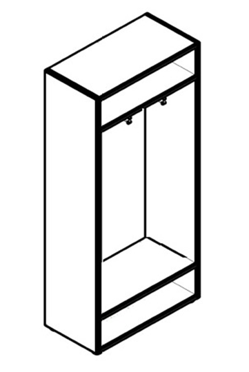 Шкаф для одежды С замком Dioni, DCW 85(Z), венге в Артеме - изображение 1