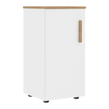 Низкий шкаф колонна с левой дверью FORTA Белый-Дуб Гамильтон FLC 40.1 (L) (399х404х801) в Артеме - изображение