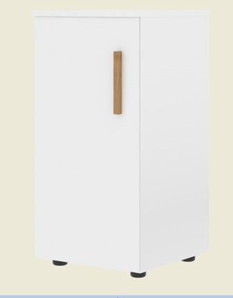 Низкий шкаф колонна с глухой дверью левой FORTA Белый FLC 40.1 (L) (399х404х801) в Артеме - изображение