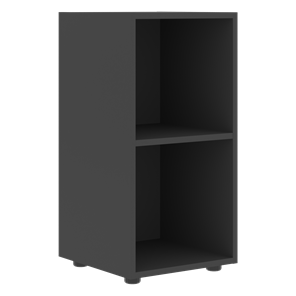 Шкаф колонна низкий с глухой левой дверью FORTA Черный Графит FLC 40.1 (L) (399х404х801) в Артеме - предосмотр 1