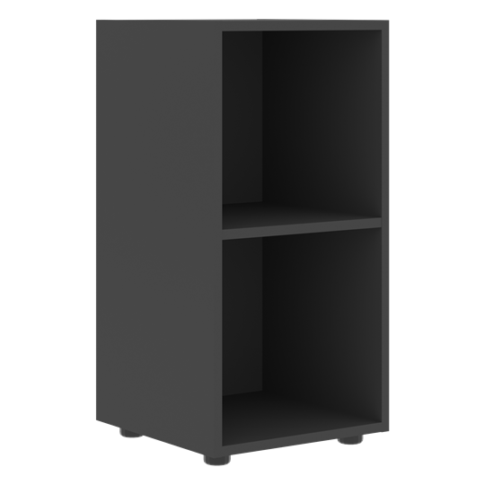 Шкаф колонна низкий с глухой левой дверью FORTA Черный Графит FLC 40.1 (L) (399х404х801) во Владивостоке - изображение 1