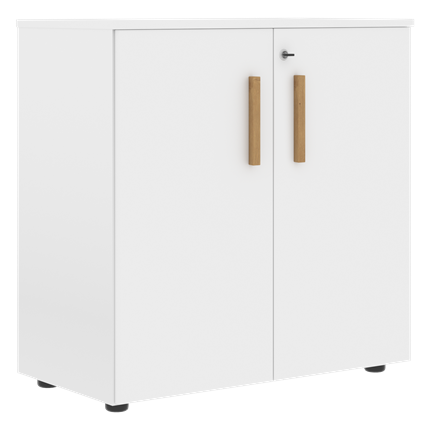 Шкаф широкий низкий с малыми дверцами FORTA Белый FLC 80.1(Z) (798х404х801) в Артеме - изображение