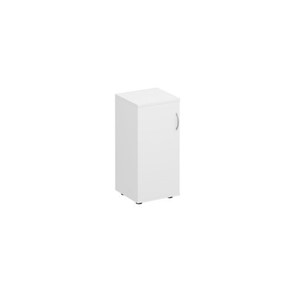 Шкаф для документов низкий узкий закрытый Комфорт КФ, белый премиум (40x38x84) К.508 ДШ в Уссурийске