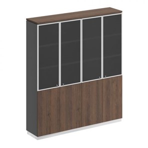 Шкаф для документов со стеклянными дверьми Speech Cube (180.2x40x203.4) СИ 315 ДГ АР ДГ/ХР в Уссурийске