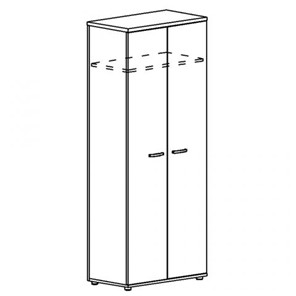 Шкаф для одежды (задняя стенка ДСП) А4, (78x43.4x193) белый премиум А4 9317 БП в Уссурийске