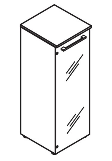 Шкаф колонна MORRIS Дуб Базель/Белый MMC 42 (429х423х1188) в Уссурийске - изображение 2