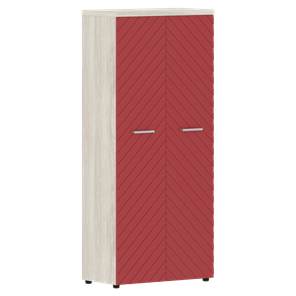 Шкаф TORR LUX TLHC 85.1 с глухими дверьми и топом 854х452х1958 Сосна Эдмонт/ Красный в Уссурийске