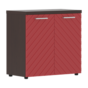 Шкаф с дверцами TORR LUX TLLC 85.1 с глухими малыми дверьми и топом 854х452х833 Венге Магия/ Красный в Уссурийске