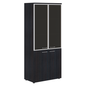 Шкаф комбинированный с дверьми в алюминиевой рамке и топом XTEN Дуб Юкон XHC 85.7  (850х410х1930) в Артеме