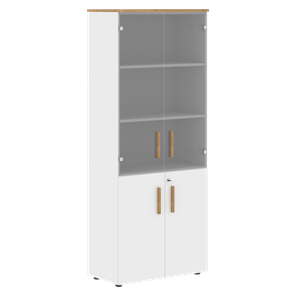 Шкаф комбинированный FORTA Белый-Дуб Гамильтон FHC 80.2(Z) (798х404х1965) в Уссурийске