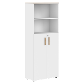 Широкий шкаф высокий FORTA Белый-Дуб Гамильтон FHC 80.6(Z) (798х404х1965) в Уссурийске