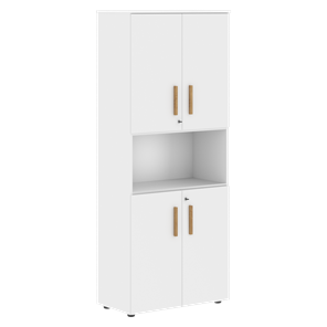 Широкий шкаф высокий FORTA Белый FHC 80.4(Z) (798х404х1965) в Уссурийске