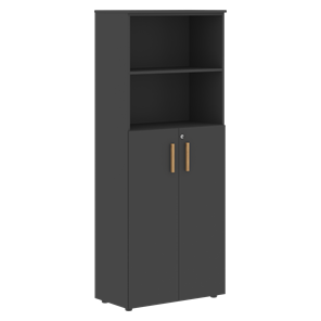 Шкаф с глухими средними дверьми FORTA Черный Графит  FHC 80.6(Z) (798х404х1965) во Владивостоке - предосмотр