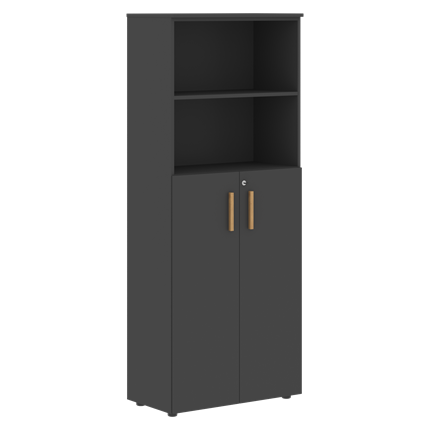 Шкаф с глухими средними дверьми FORTA Черный Графит  FHC 80.6(Z) (798х404х1965) во Владивостоке - изображение