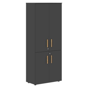 Шкаф комбинированный FORTA Черный Графит FHC 80.2(Z) (798х404х1965) в Уссурийске
