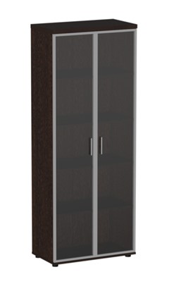 Шкаф со стеклянными дверями Статус С.Ш-1, в ал. раме С.Ш-3СТА Статус, венге в Артеме - изображение