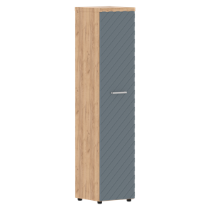 Шкаф TORR LUX TLHC 42.1 колонка с глухой дверью и топом 435х452х1958 Дуб Бофорд/ Серо-голубой во Владивостоке