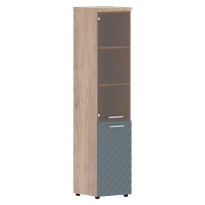 Шкаф-стеллаж TORR LUX TLHC 42.2 L колонка комбинированная с топом 435х452х1958 Дуб Каньон/ Серо-голубой во Владивостоке