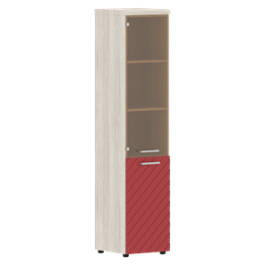 Шкаф-стеллаж TORR LUX TLHC 42.2 L колонка комбинированная с топом 435х452х1958 Сосна Эдмонт/ Красный во Владивостоке